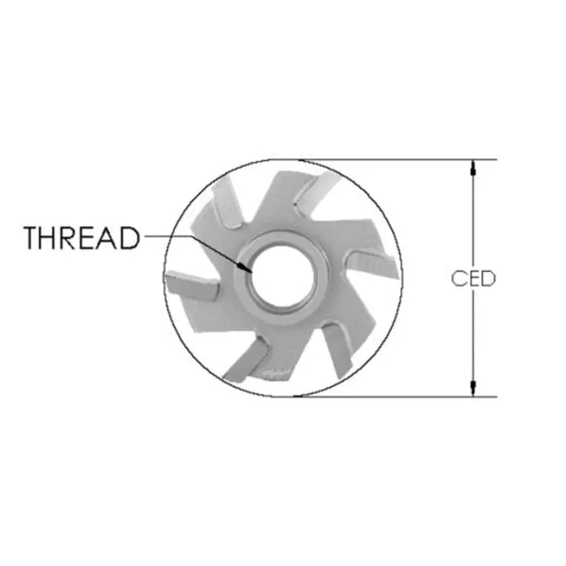 1 1/4 Cd X 6 Wing Jemco Thd Slot Cutter
