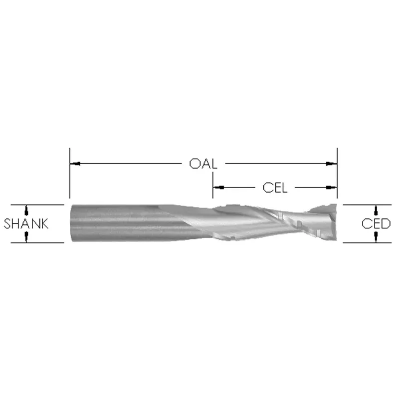 1/2 Cd Cb X 2 1/8 Cl X 1/2 Shk X 4″ Oal Upcut Spiral