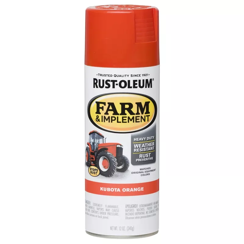 12 Oz. Kubota Orange Farm & Implement Spray Paint - Gloss Finish