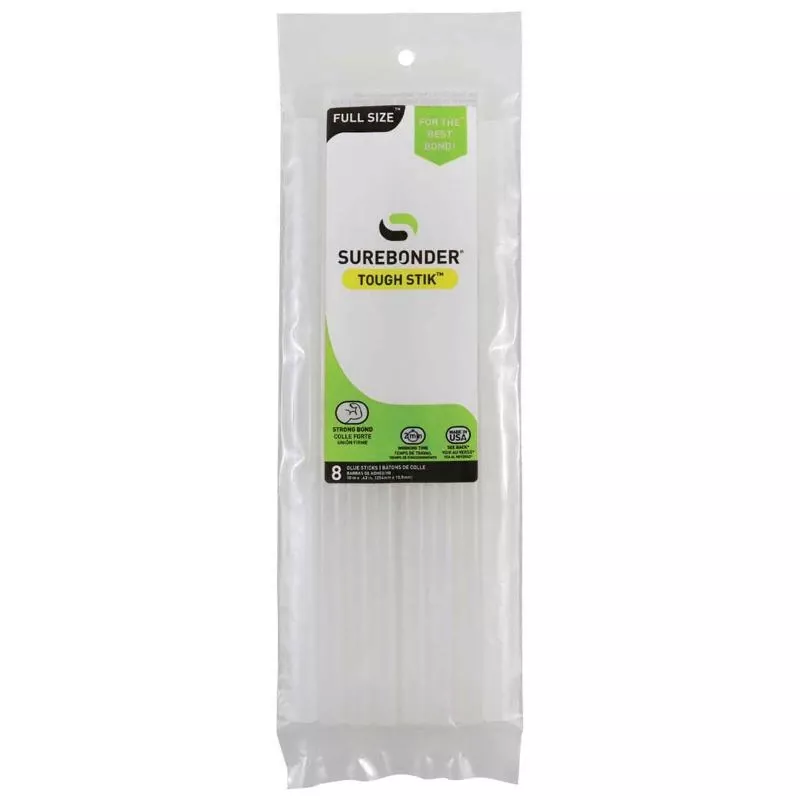.44 In. D X 10 In. L Hot Glue Sticks Clear 8 Pk
