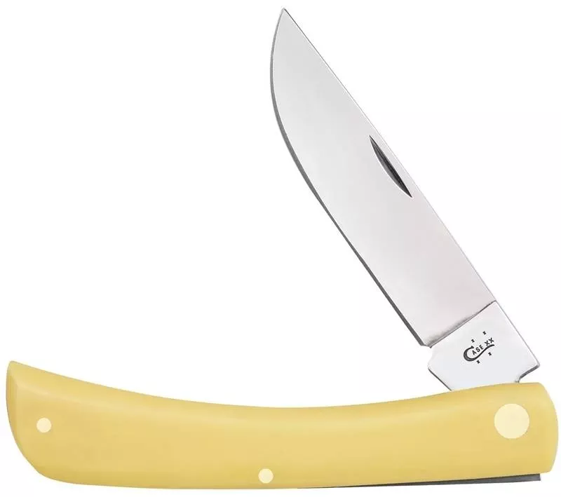 Case Yellow Cv Sod Buster Folding Knife 3 5/8" Carbon Steel Blade