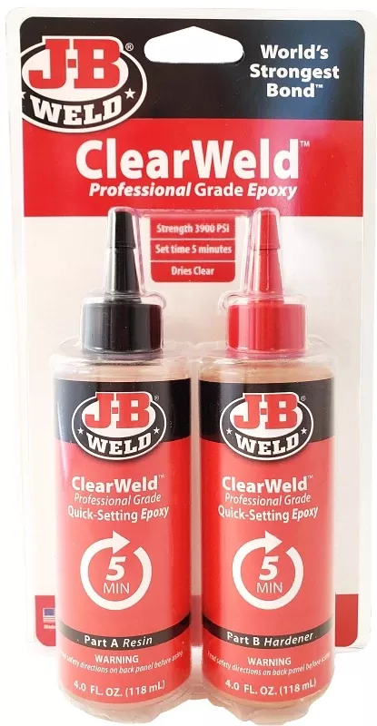 Clearweld 2-part Pro Epoxy, (2) 4 Oz. Bottles
