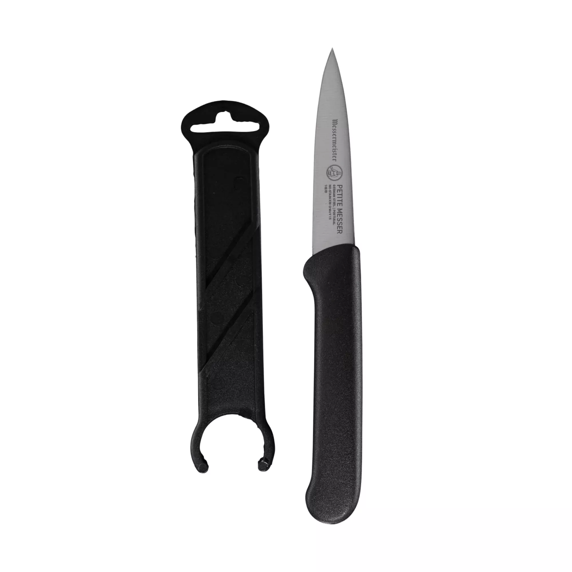Messermeister Petite Messer 3” Spear Point Parer with Matching Sheath
