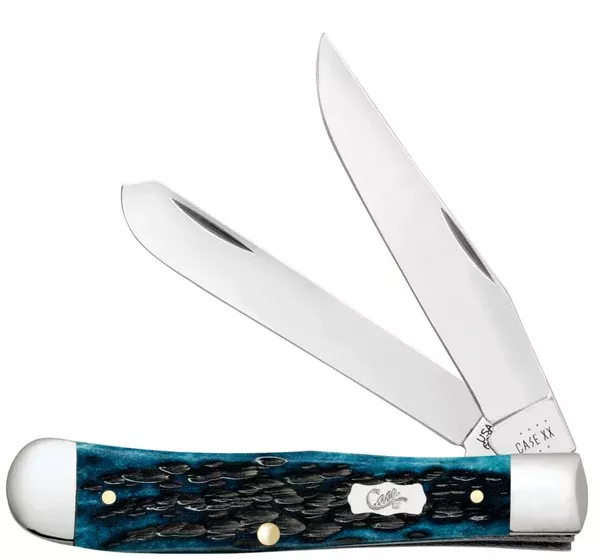 Pocket Worn Peach Seed Jig Mediterranean Blue Bone Trapper (51850)