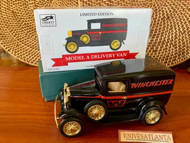 Winchester Model A Delivery Van ( #02601)Die-cast Metal Coin Bank ~ Vintage