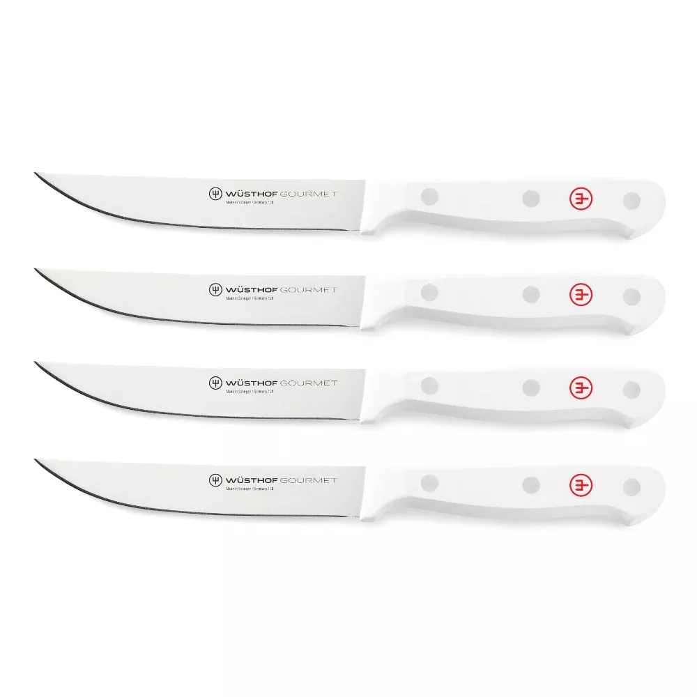 Wusthof Gourmet 4-Piece White Steak Knife Set