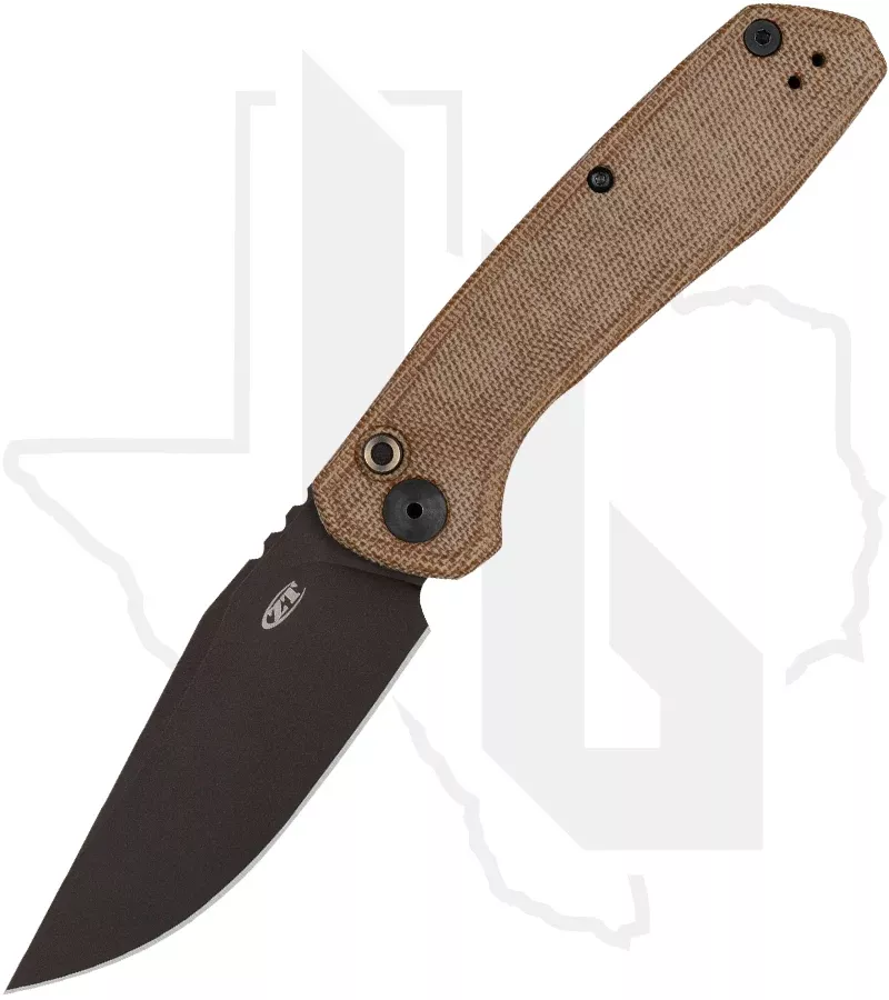Zero Tolerance 0512 - Natural Micarta, Titanium, Dark Bronze Cerakote