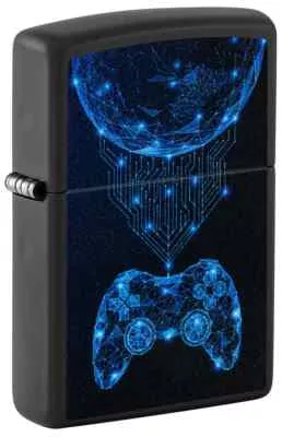 Zippo Black and Blue Gaming Lighter