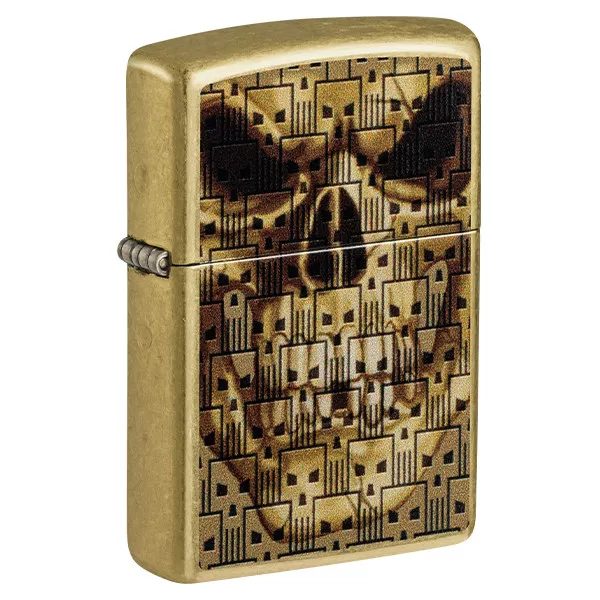 Zippo Brass Skull Design Lighter