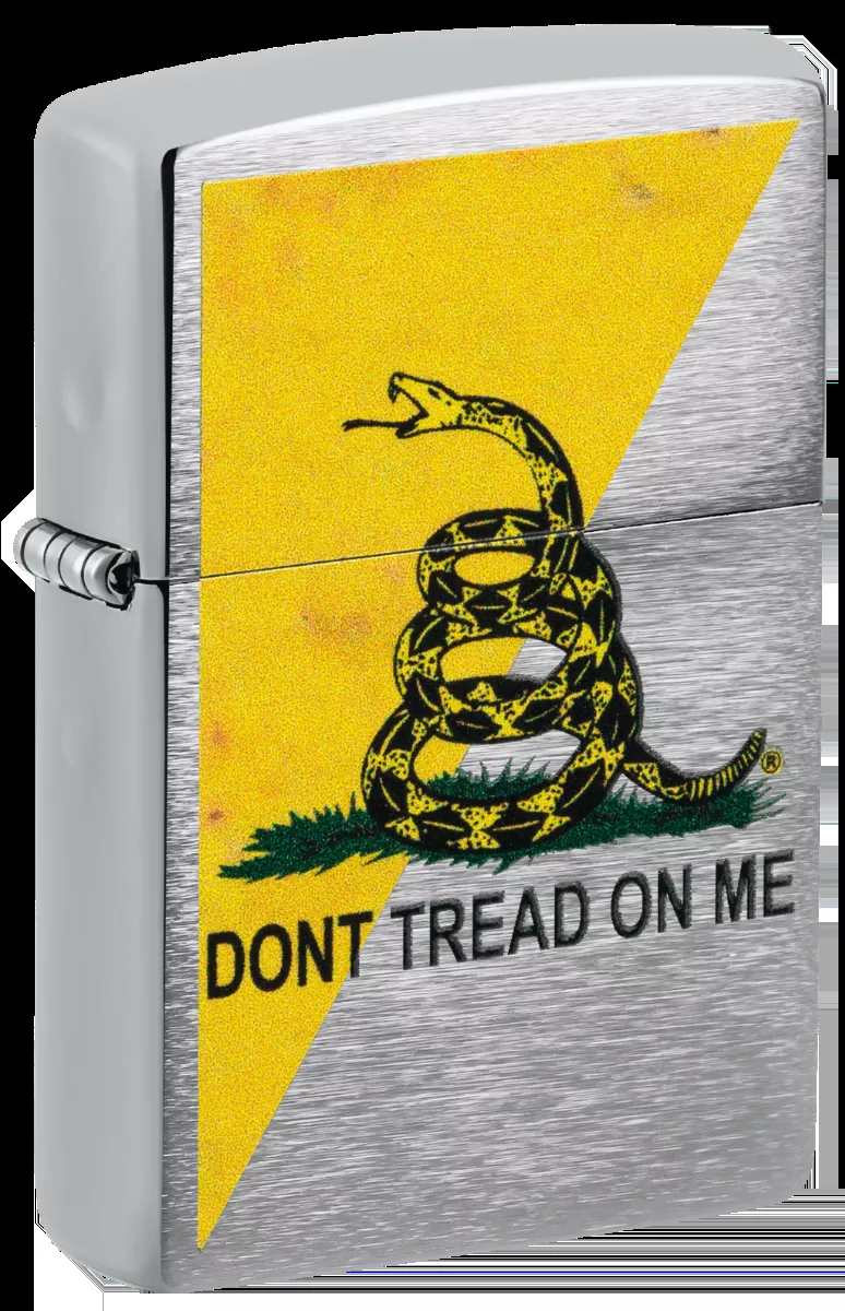 Zippo Brushed Chrome Dont Tread On Me Lighter
