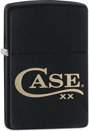 Zippo Case XX Logo Black Matte Lighter
