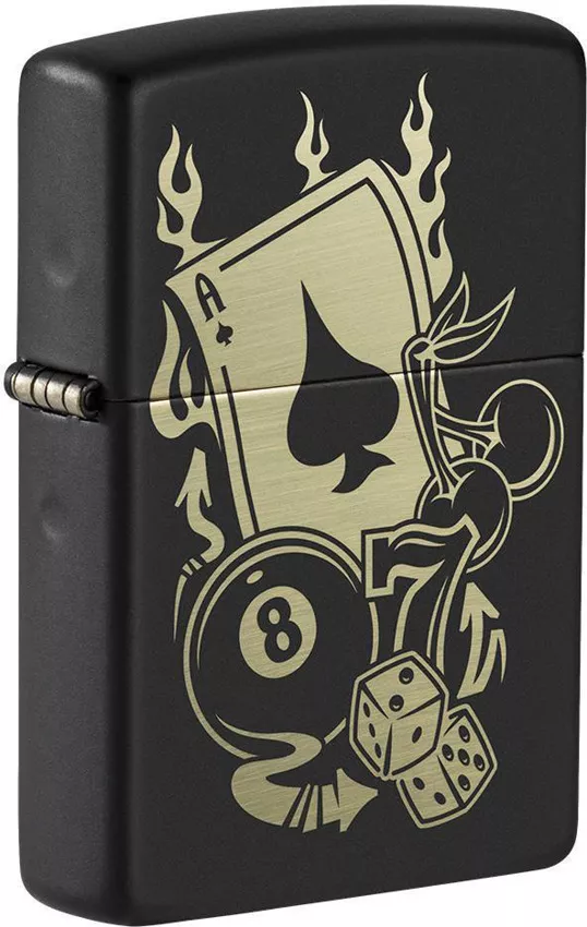 Zippo Gambling Black Matte Lighter