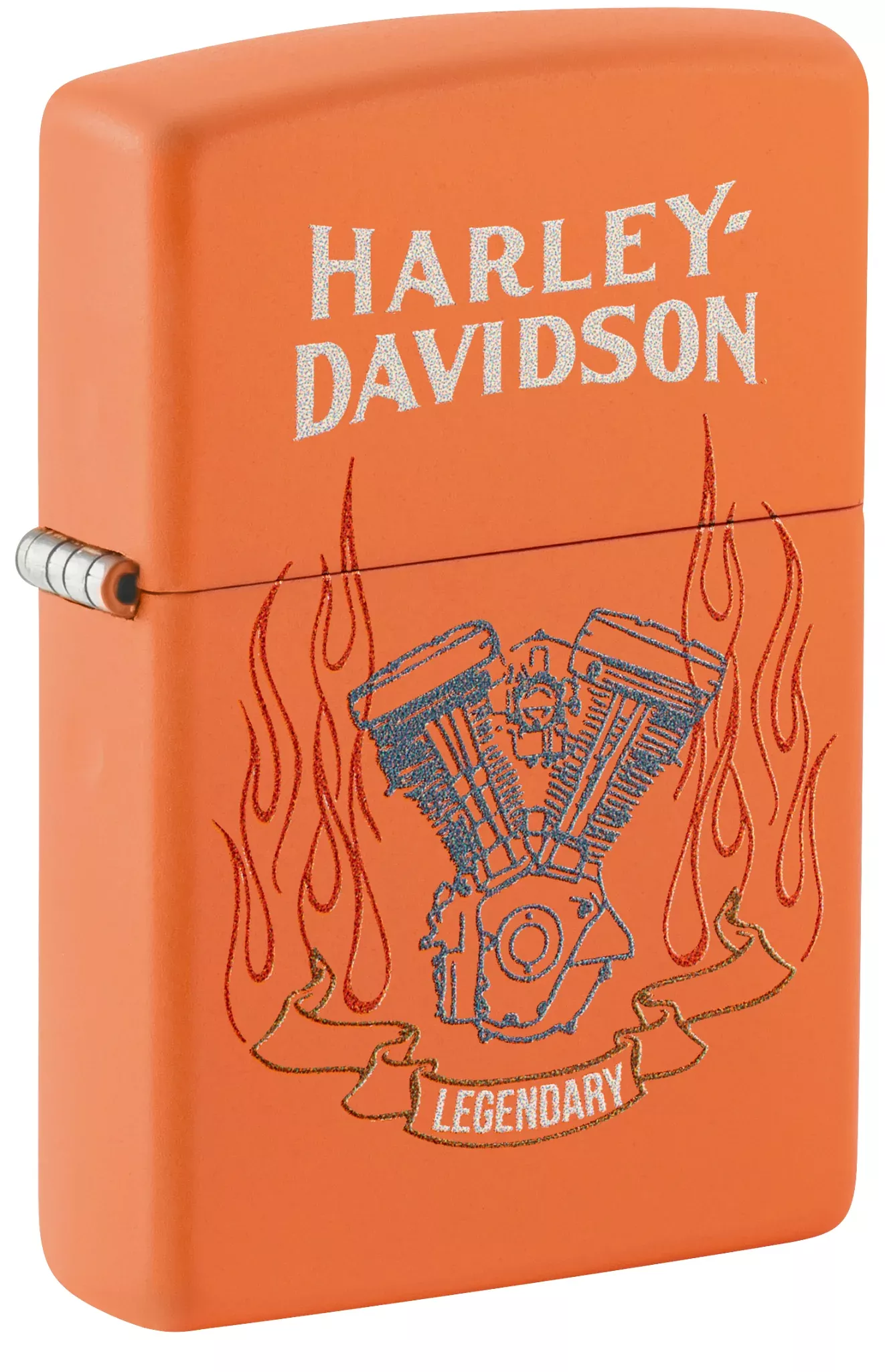 Zippo Harley Davidson Matte Orange Legendary Lighter