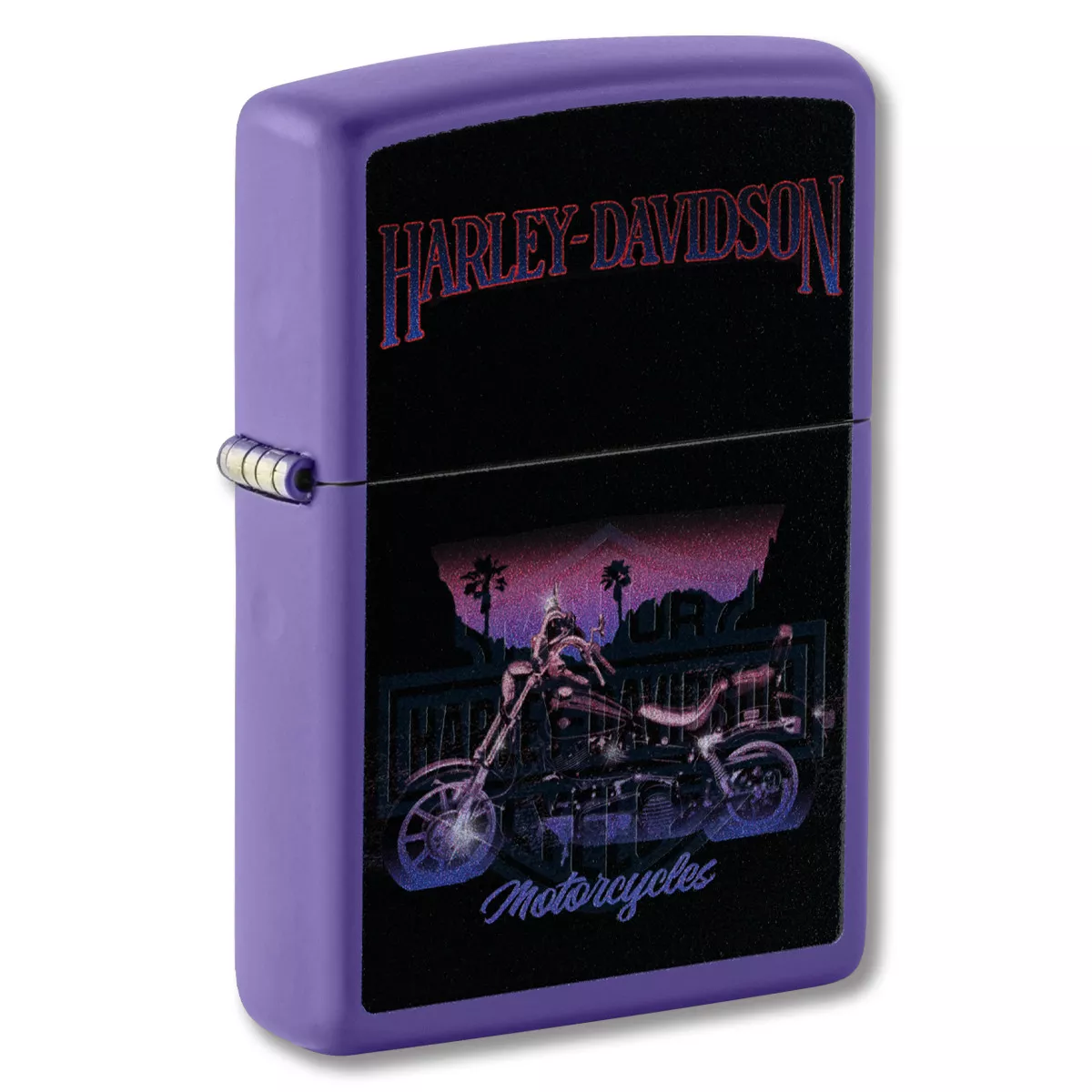 Zippo Harley Davidson Matte Purple Lighter