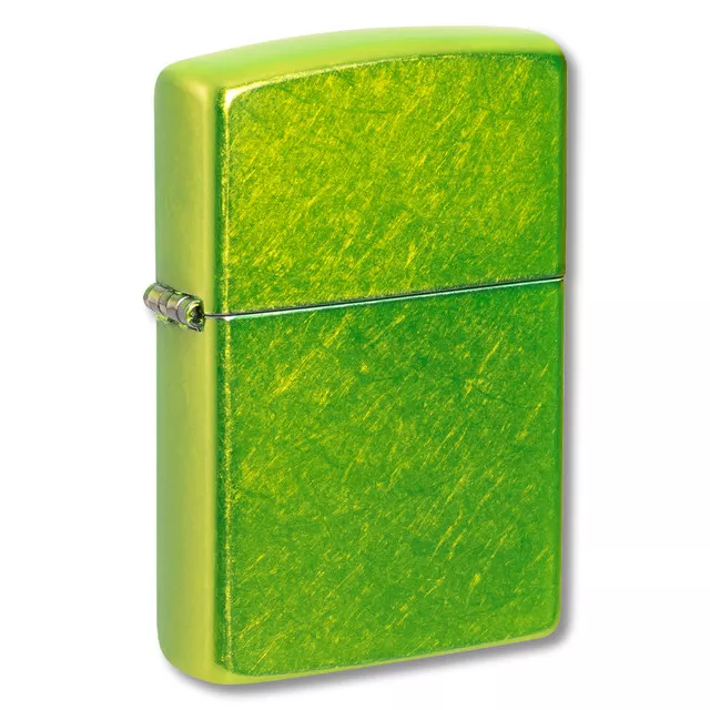 Zippo Lurid Green Brushed Lighter
