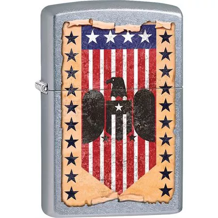 Zippo Patriotic Vintage Flag and Eagle Lighter