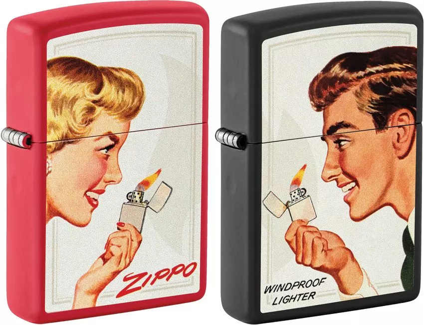 Zippo Vintage Advertising Lighter Set