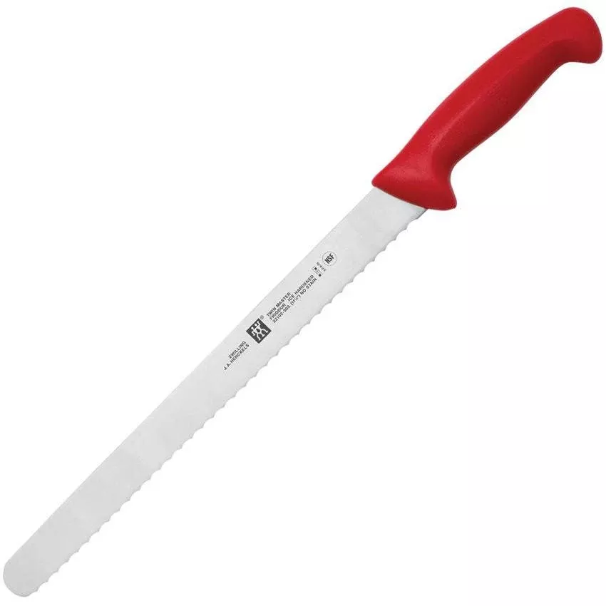 ZWILLING TWIN Master 11.5-inch Slicer Knife Red - serrated